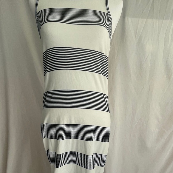 ROXY Beach Dress Maxi Navy Blue/White Striped Size M - Picture 10 of 11